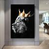 Schwarz-Weiß-Löwe ​​Leinwand Malerei Poster und Drucke Moderne Tier Wand Kunst Bilder für Büro Wohnzimmer Home Decor Cuadros