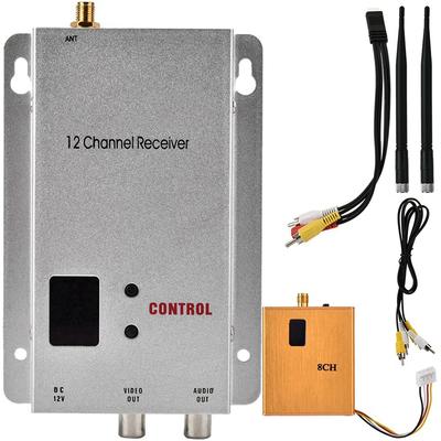 1.2G 800MW Wireless Audio Video Transceiver CCTV Monitoring Transmitter & Receiver Kit