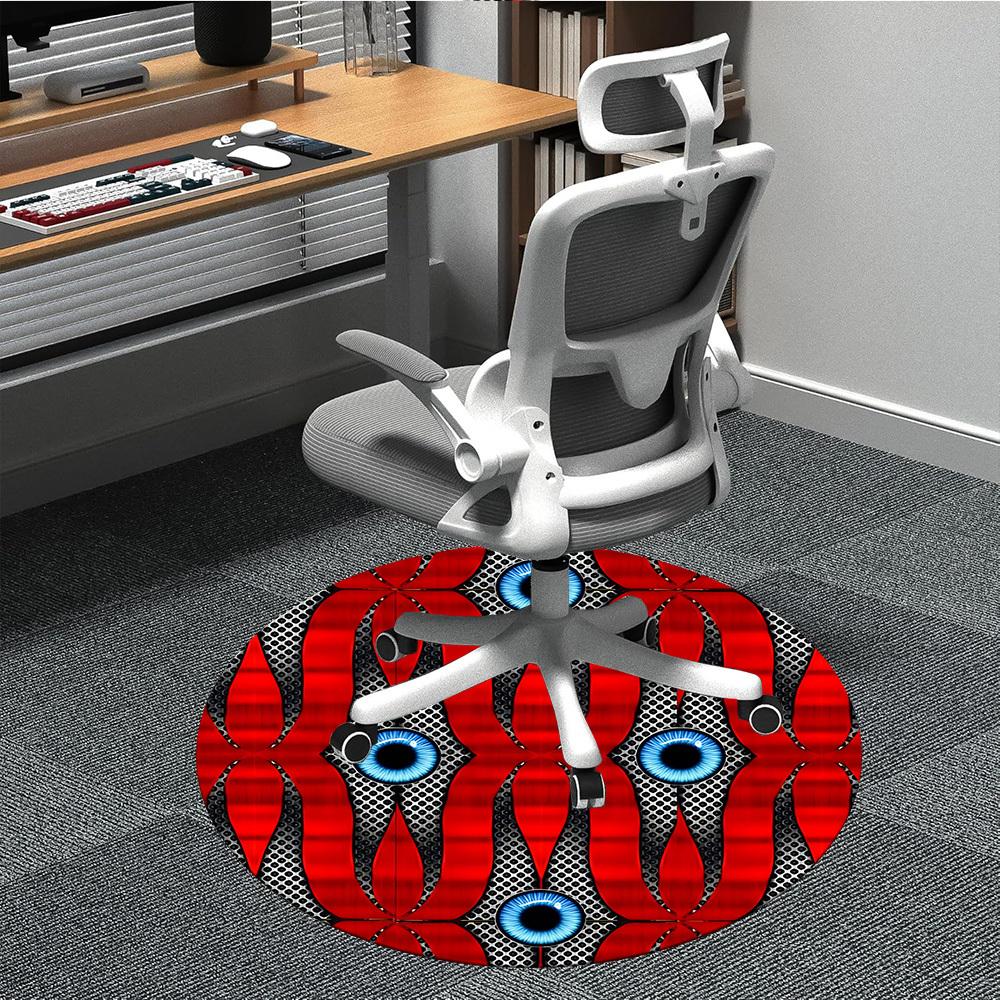 

1pc Eyes Pattern Office Round Rug, Non-slip, Soft and Durable Office Rug for Interior Decoration, Perfect for Office, Beautiful Decoration yy260323085 80cm by 80cm