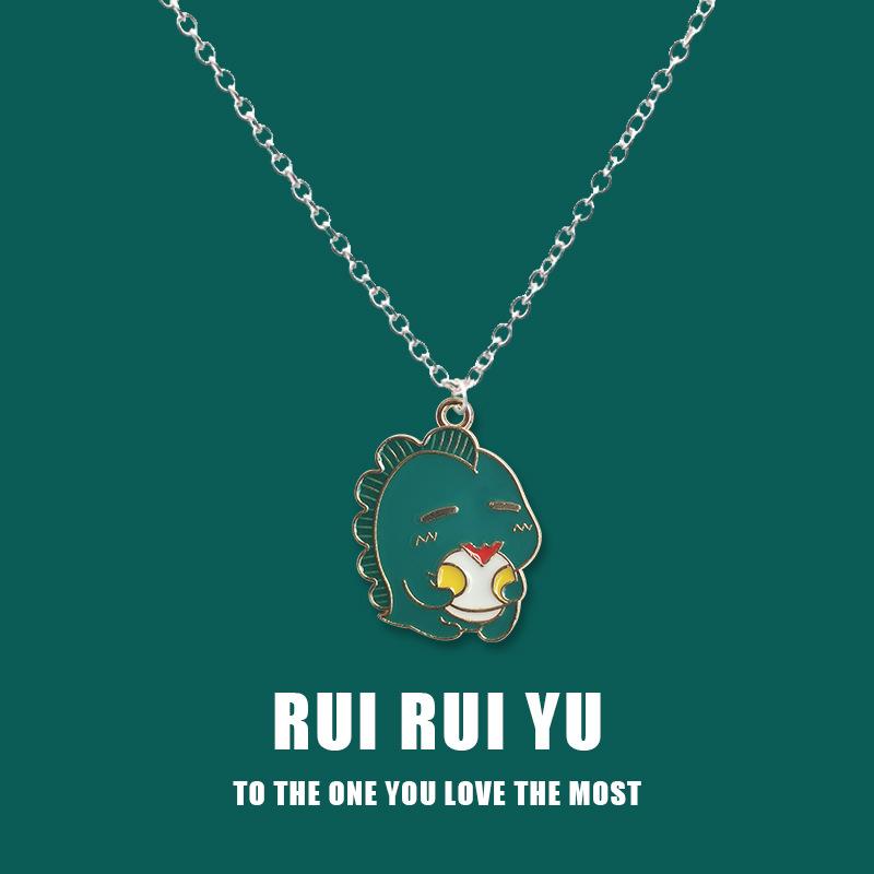 RUI RUI YU Little Monster Necklace Pendant Necklace for Women Men Girlfriend Couple Lover Jewelry Gift