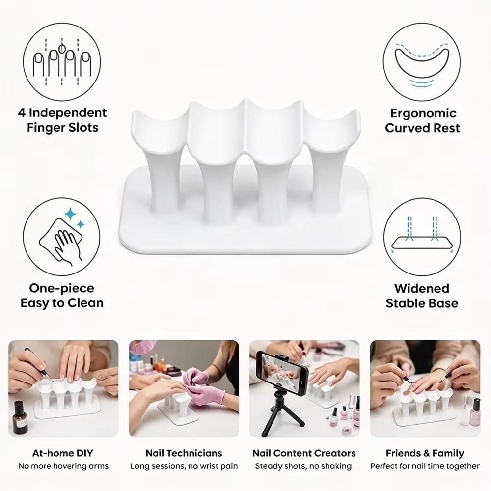 Ergonomic Nail Finger Holder Stand DIY Nail Painting Finger Fixed Support Bracket Home Manicure