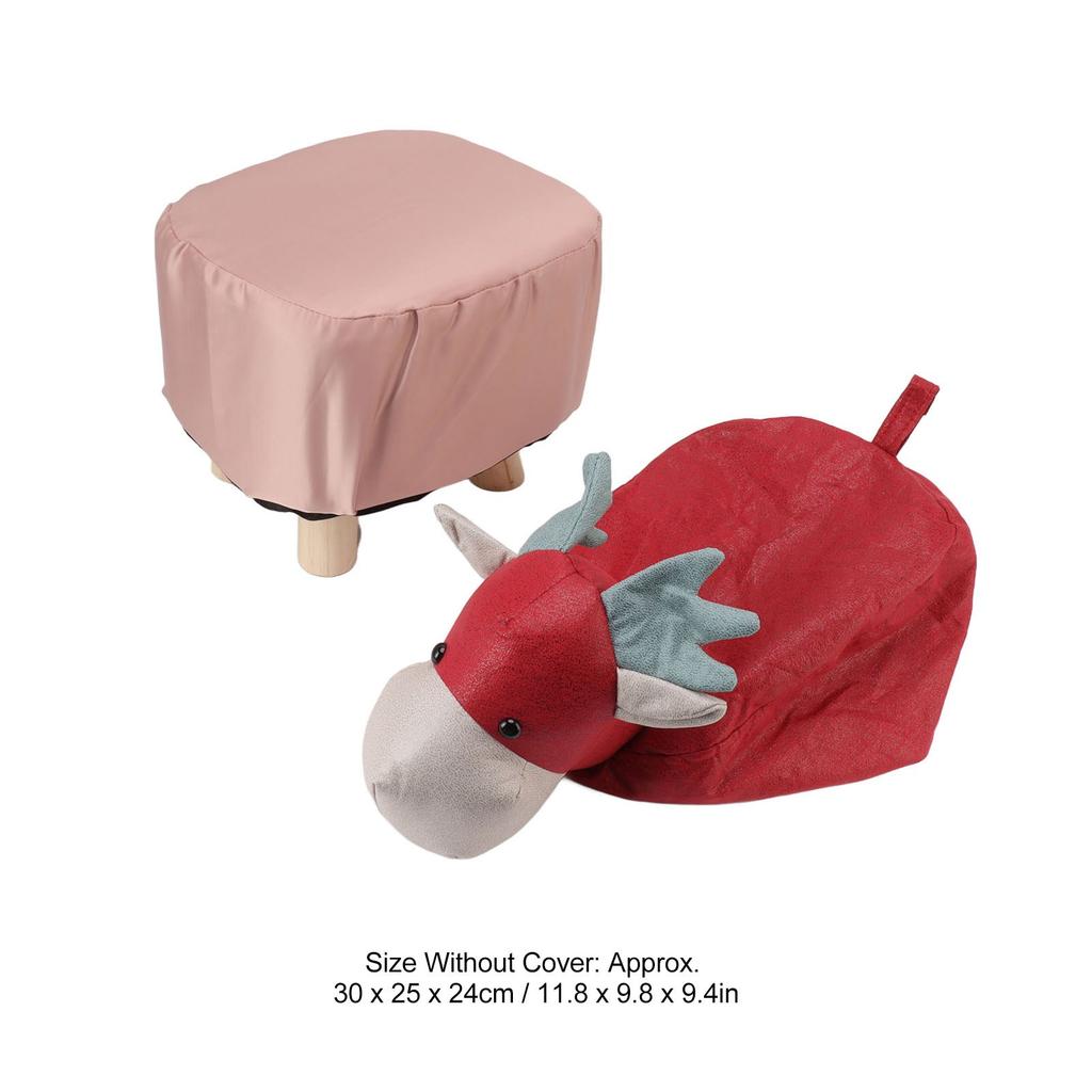 Animal Footstools Prevent Slip Cute Cartoon Giraffe Shape Soft Small Kids Stools for Home