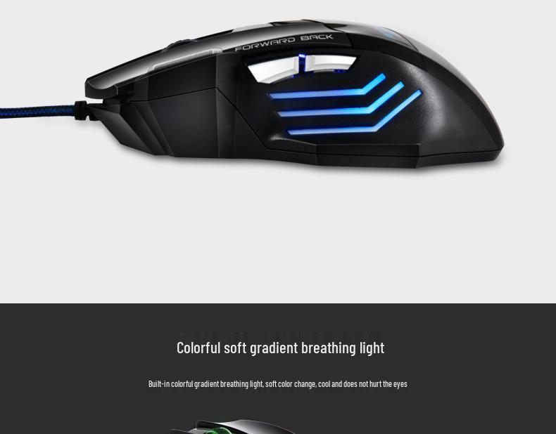 iMICE 7-Key Colorful Breathing Light Gaming Mouse for Desktop and Laptop