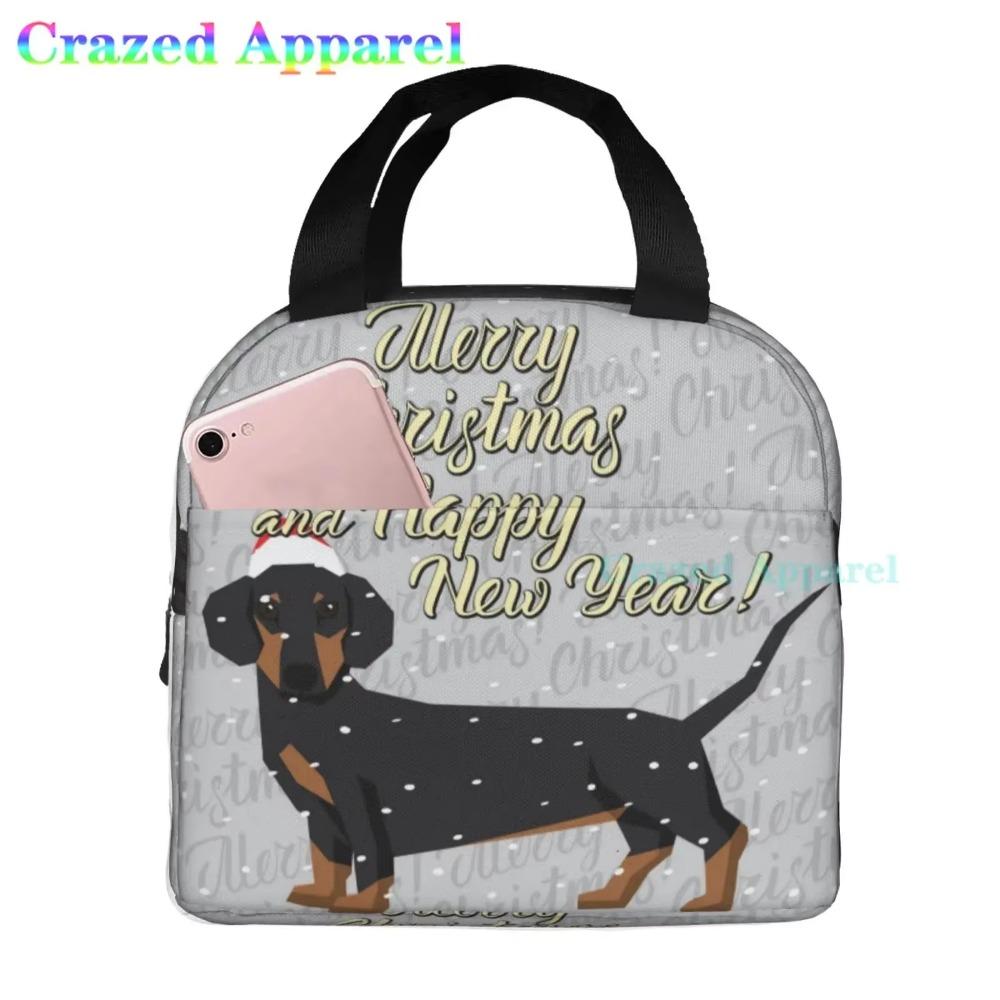 Ucsaxue Dogs I Love My Pet I Love Dachshund Lunch Bag Travel Box Work Bento Cooler Reusable Tote Picnic Boxes Insulated Bags