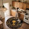 Golden Totem  Round Area Rug,Carpet Rug for Living Room Bedroom Sofa Playroom Decor,Non-slip Floor Mat