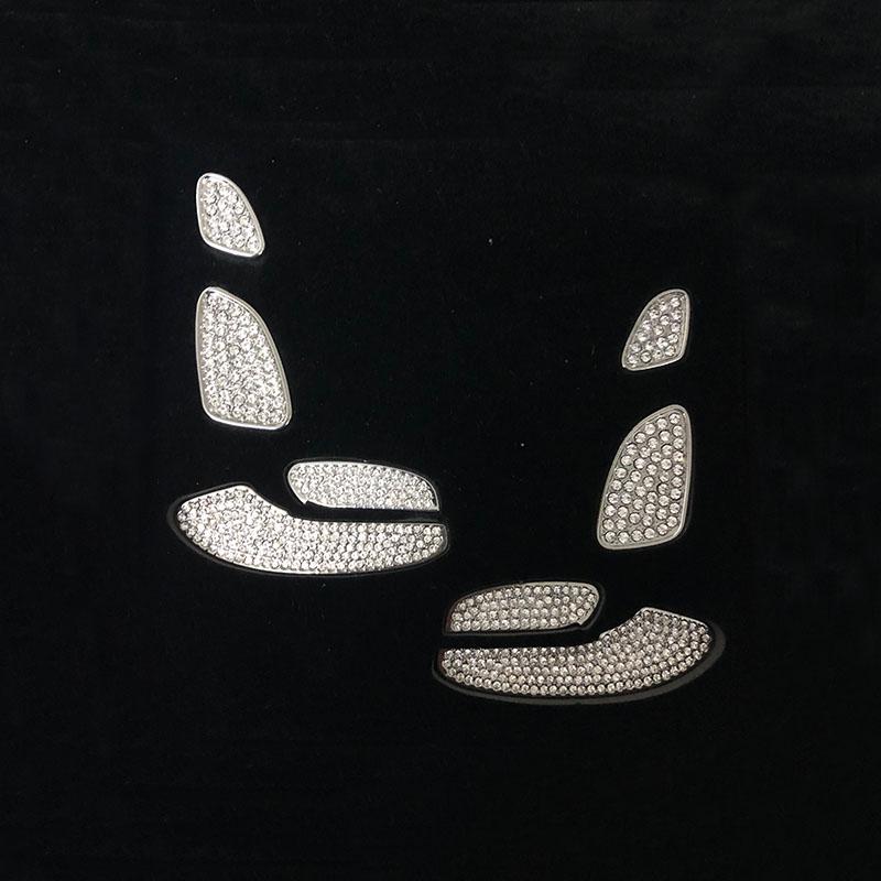 For Mercedes-Benz S Class W222 14-17 Gold Silvery Crystal Style Seat Adjust Buttons Cover