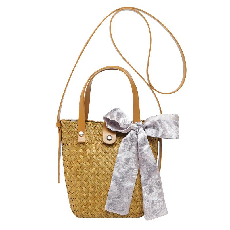 

Pastoral simple niche casual straw woven handbag women s 2025 new fashion versatile vacation style messenger bag коричневый
