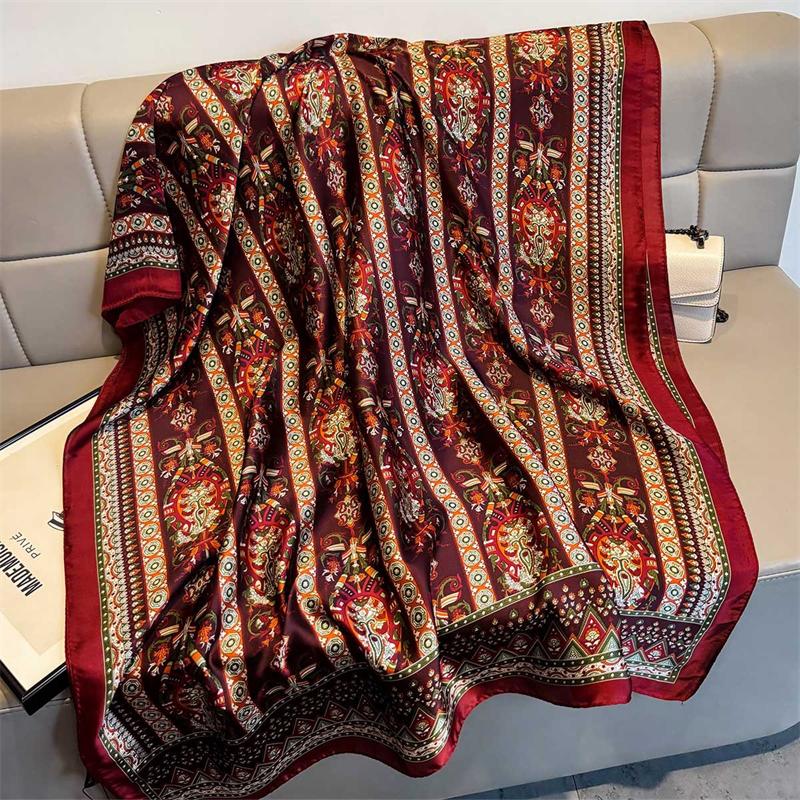 180*80cm Great Hijab Wheal Satin Sort Spring Spring New Shallow Women's Hand Foulard Pashmina Travel Scarf  New