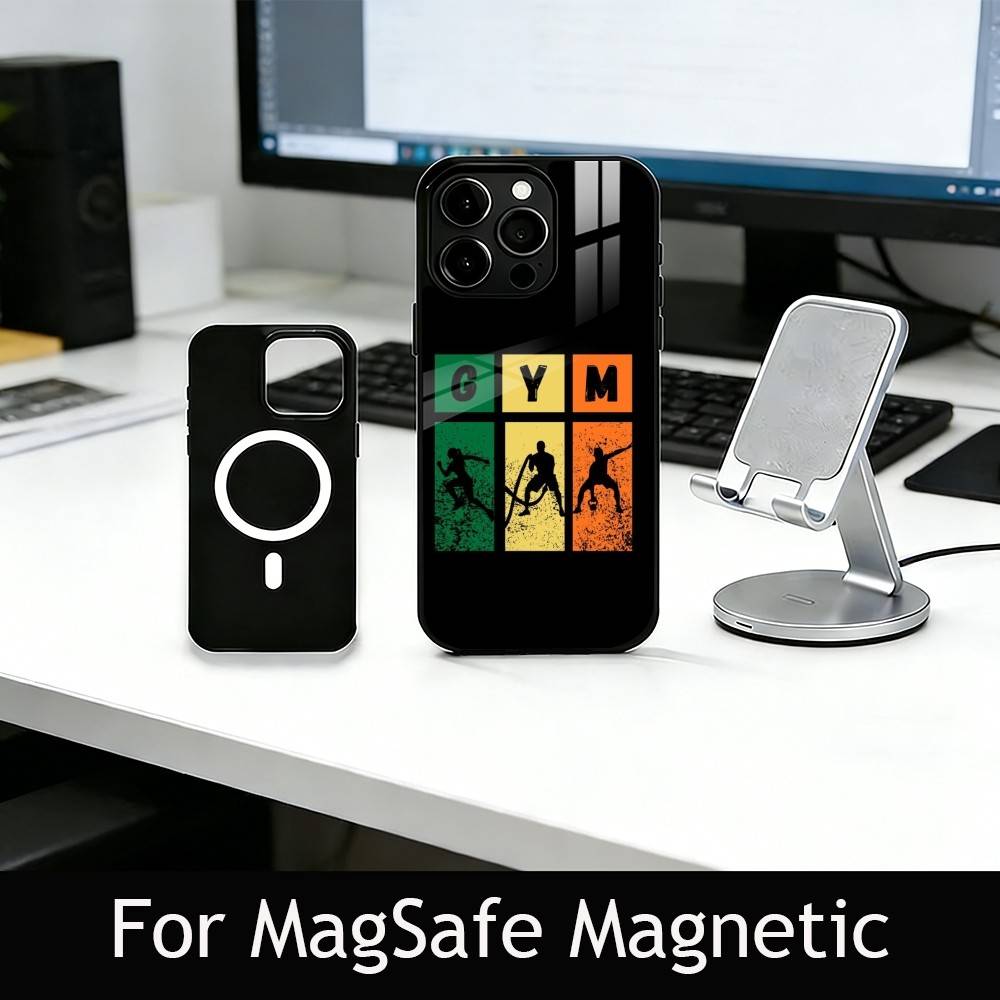 Gym Moode On Phone Case For iPhone17,16,15,14,13,12,11 Plus,Pro Magnetic For Magsafe Wireless Charging