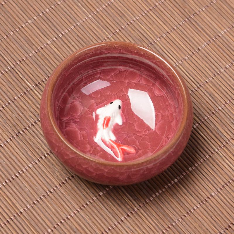Cracked Ice Ceramic Zisha Tea Cup Set: Portable Gongfu Tea Tasting Set, Ideal for Weddings and Festivals.