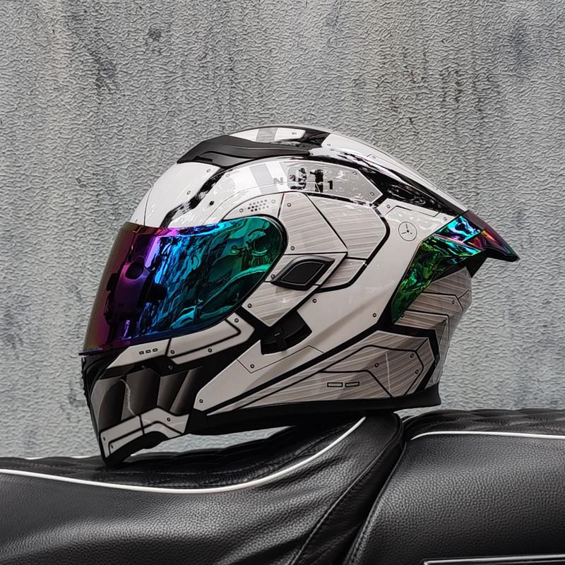 E5GOrz Flip-up Motorcycle Helmet for Men & Women – Full Face, All-Season with Bluetooth Slot, Big Tail Wing, 3C Certified