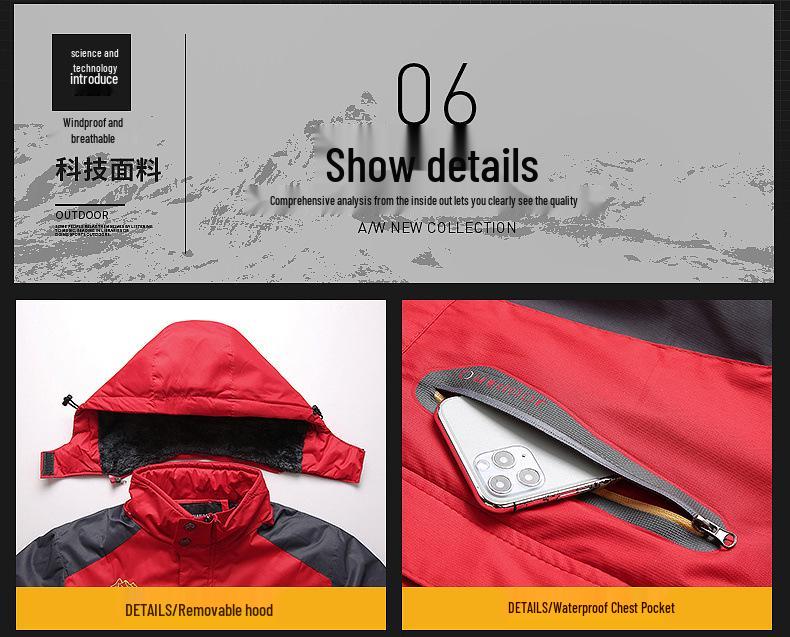 Men's 2025 Autumn/Winter Plus Size Thick Fleece-Lined Warm Cotton Jacket for Middle-Aged