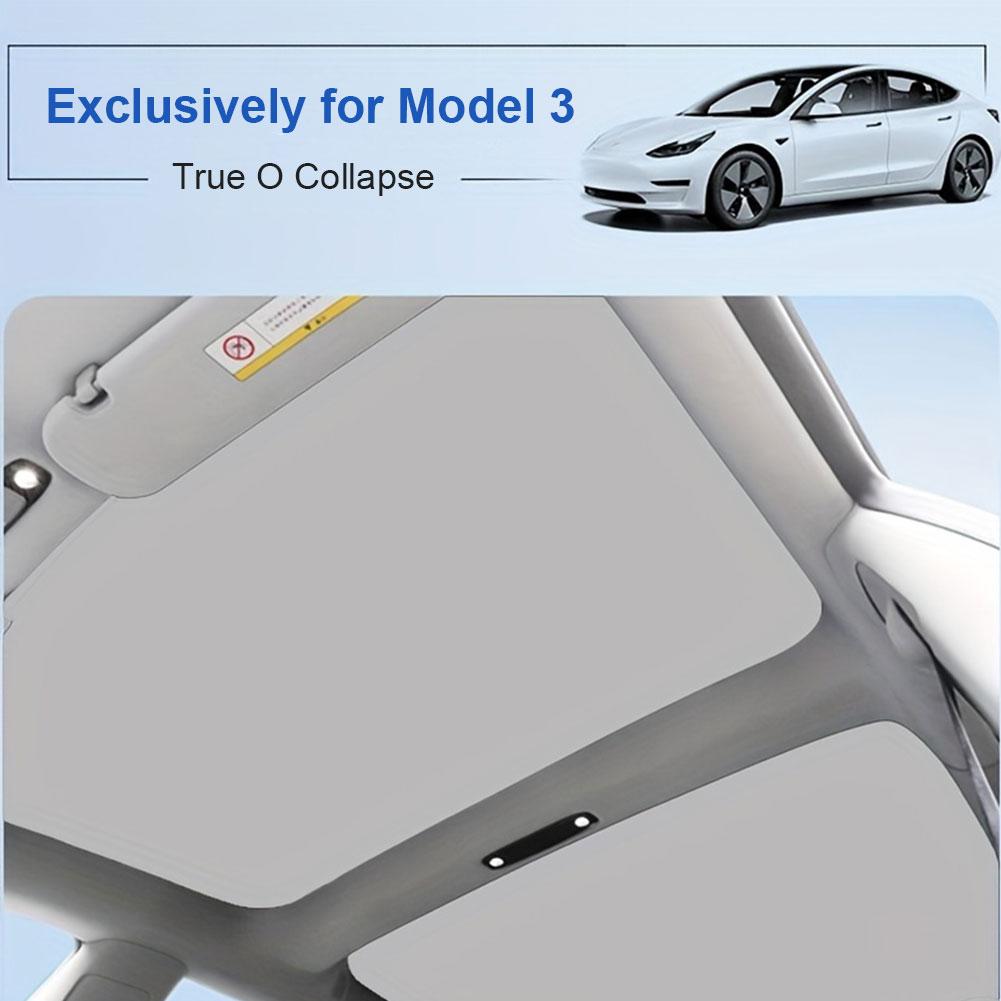Sun Roof Shade Ultraviolet Isolation Front & Rear Top Glass Window Roof Shade for Tesla Model 3 2025 Front Rear Sunroof