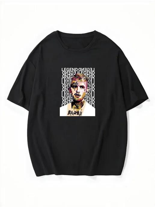 Oversized T-shirt with Lil Peep print L