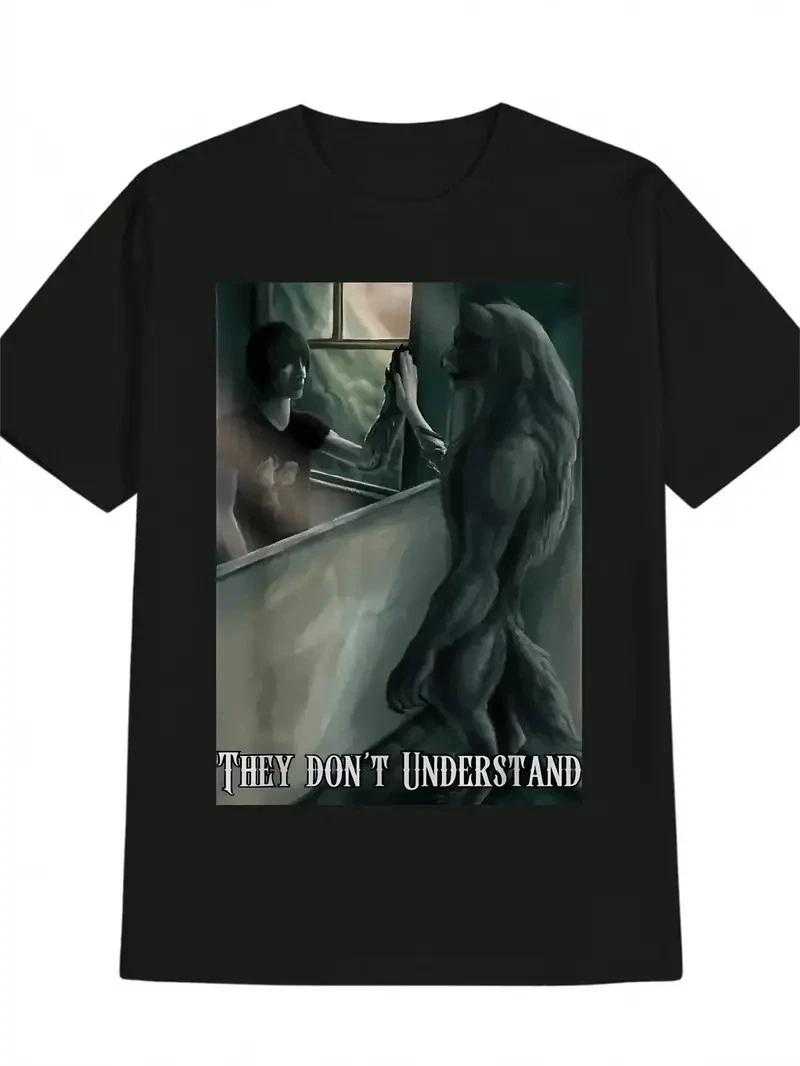 Men s Funny Horror Anime T-Shirt - Black Short Sleeve Casual Tee with Cthulhu My XL
