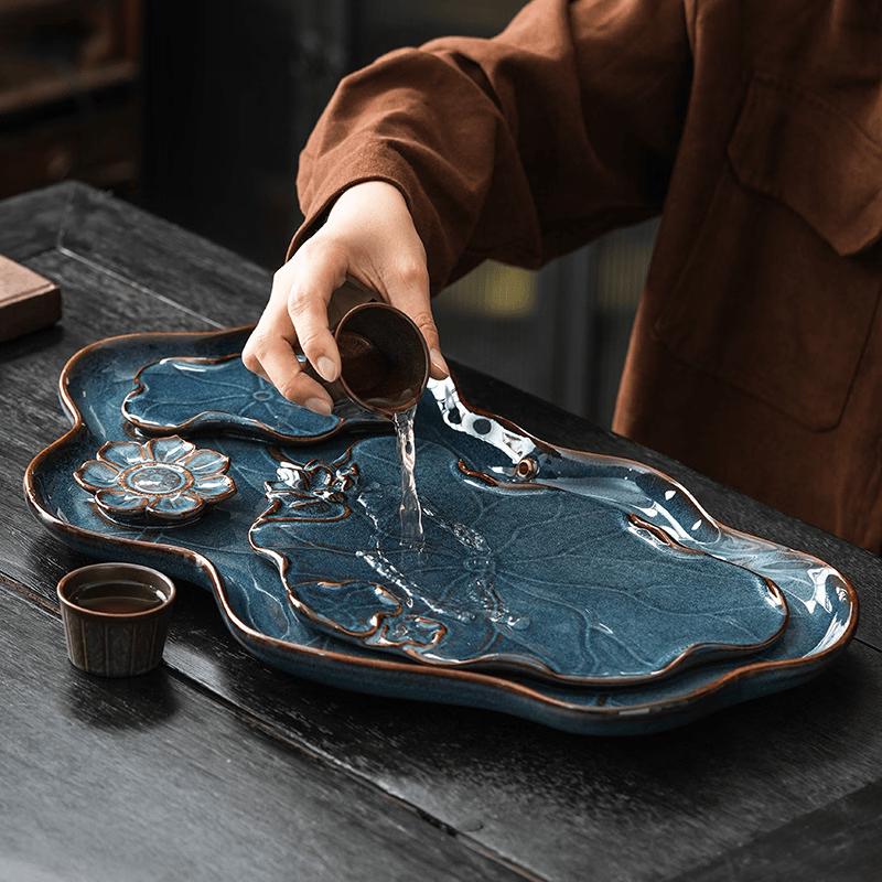 Lotus Ceramic Tea Tray