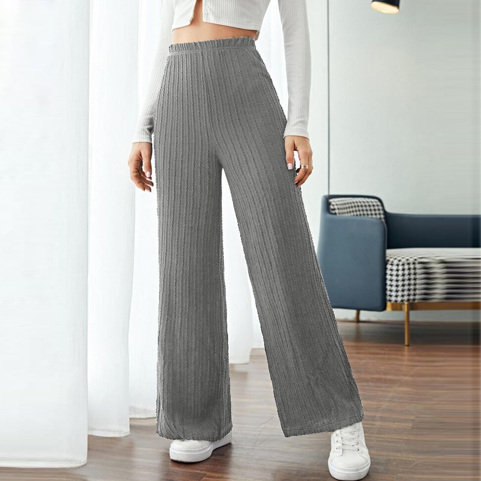 

Женские однотонные модные универсальные эластичные повседневные и удобные брюки прямого кроя XXL