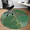 1pc Leaf Pattern Office Round Area Rug, Indoor Mat Suitable ForOffice, Under Office Chairs Bedroom Living Room Home Decor, Room Decot105