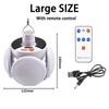 Solar Outdoor Folding Light Portable USB Rechargeable LED Bulb Search Lights Camping Torch Emergency Lamp for Power Outages