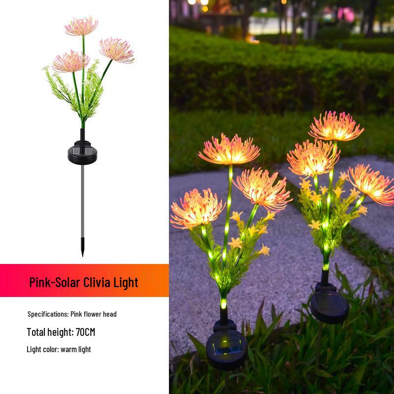 Outdoor Color-Changing LED Jellyfish Garden Lights with Solar Fiber Optics