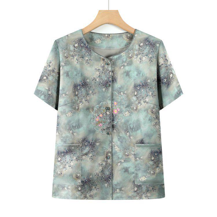 

Women s Plus Size Summer Print Round Neck Short Sleeve Top 5XL