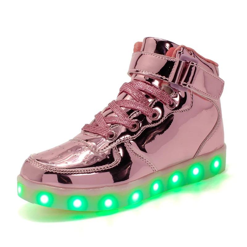 Men's Glowing Sneakers Unisex Luxury Luminous Sneakers USB LED Colorful Lighted Luminous Shoes Women Night Light Vulcanize Shoes