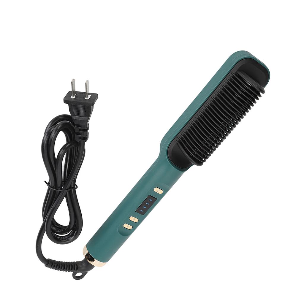 Kartáč na žehlení vlasů Negativní ionty 2 v 1 Horký hřeben na vlasy pro rovné kudrnaté vlasy