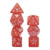 7pcs DND Dice Set Polyhedral Dice D4-D20 with Star Pattern for Board Game DND RPG