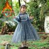 Frozen Children's Velvet Elsa Dress Girls Skirt Autumn and Winter 2021 New Elsa Dress Elsa
