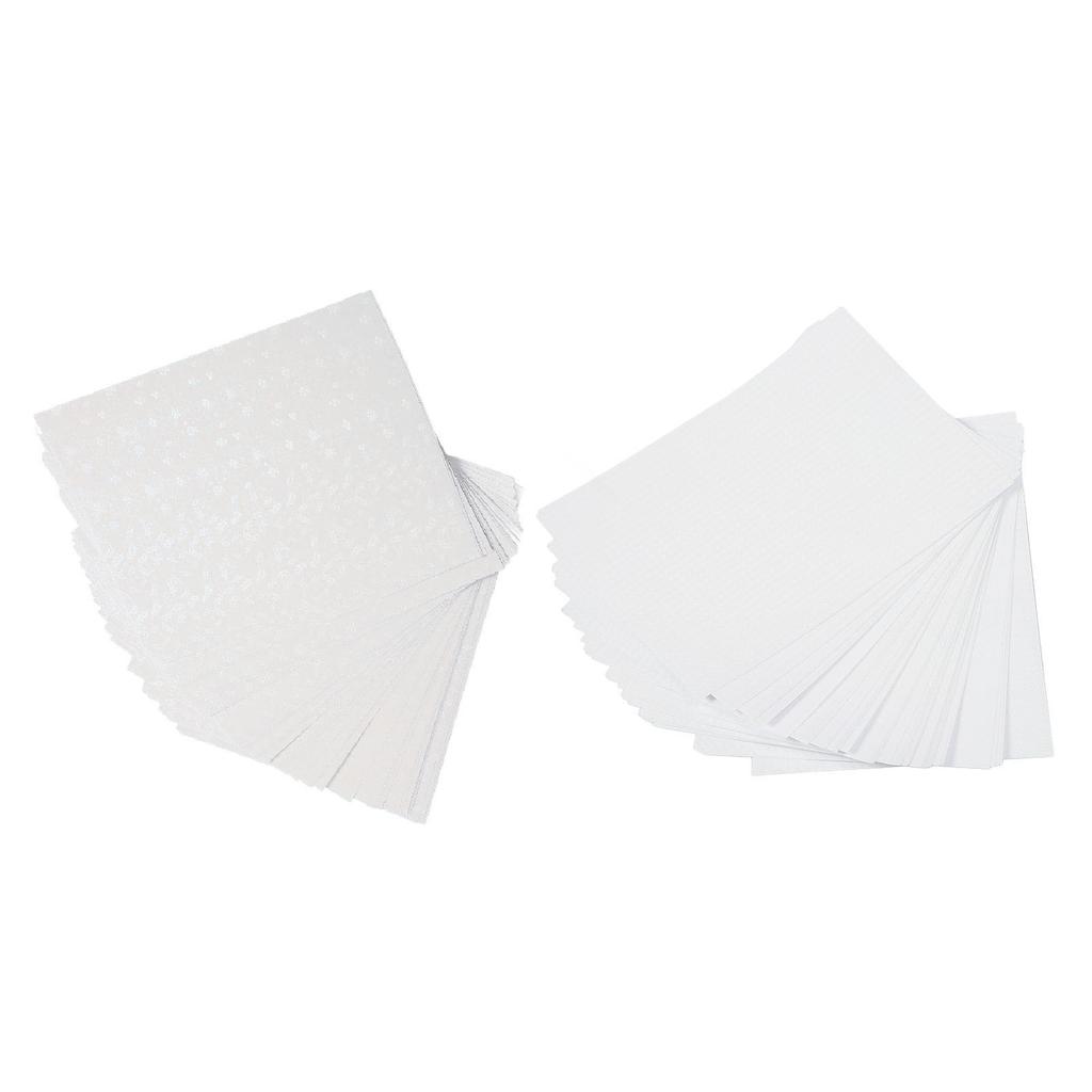 50 Sheets A4 Holographic Cold Laminate Sheet Cuttable Waterproof DIY Self Adhesive Laminating Film F