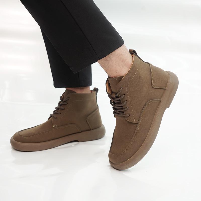 

2025 Trendy Men s Retro Mid-Cut Brown Martin Boots - British Style 44