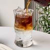415ml Ins Glass Cup Heat-resistant Tumbler Drinkware Transparent Tea Juice Milk Coffee Home Water Glasses Stripe Mug Bar Tool