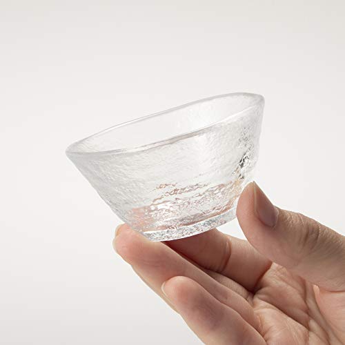 Toyo Sasaki Glass Sake Glasses, 40ml, Set of 6, Made In Japan, Ochoko (Choko), Commercial-Grade Glassware, WA57