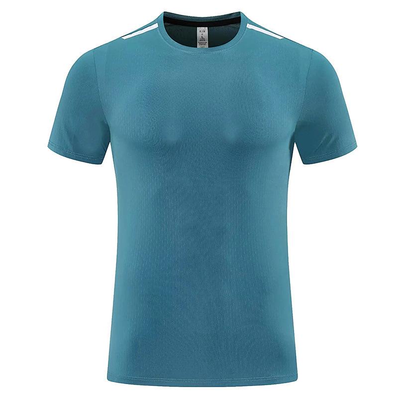 Sports T-shirt men's short-sleeved quick-drying clothes crew neck running fitnes clothes top sweat-absorbing breathable skipping rope training clothes