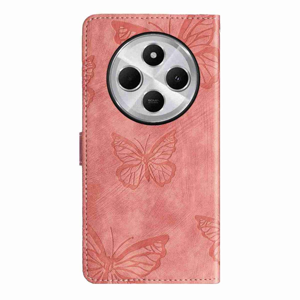 For Xiaomi Redmi Series.Redmi Note 14/Note 12/13C/14C/Xiaomi 14T...Faux Leather Wallet Case with Butterfly Design,Card Slots & Shockproof Protection