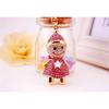 Cute Snowman Keychain For Women Sparkling Rhinestone Zinc Alloy Christmas Gift