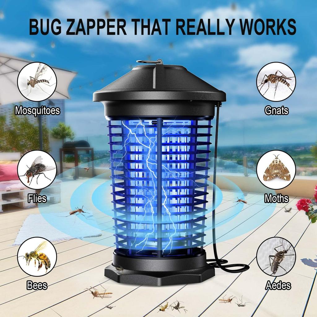 Mosquito Trap 18W IPX4 Outdoor Water Proof Insect Killer Mosquito Fly Moths Electronic Insect Bug Zapper Killer Insect