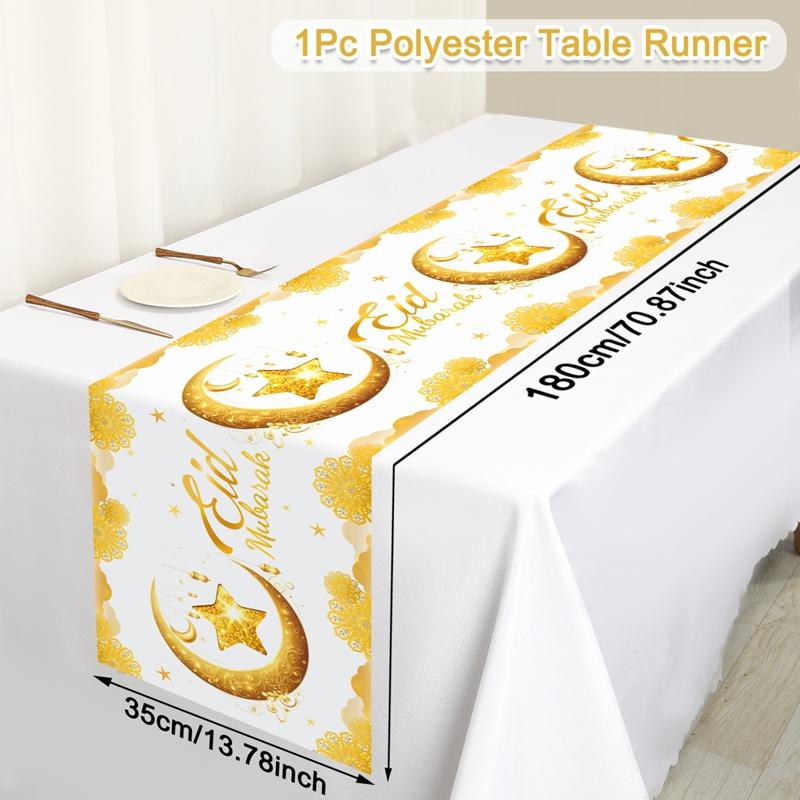 Ramadan Decor Tablecloth EID Mubarak Decor For Home 2025 Ramadan Kareem Islamic Muslim Party Eid Al Adha Gifts Happy Eid Al Fitr