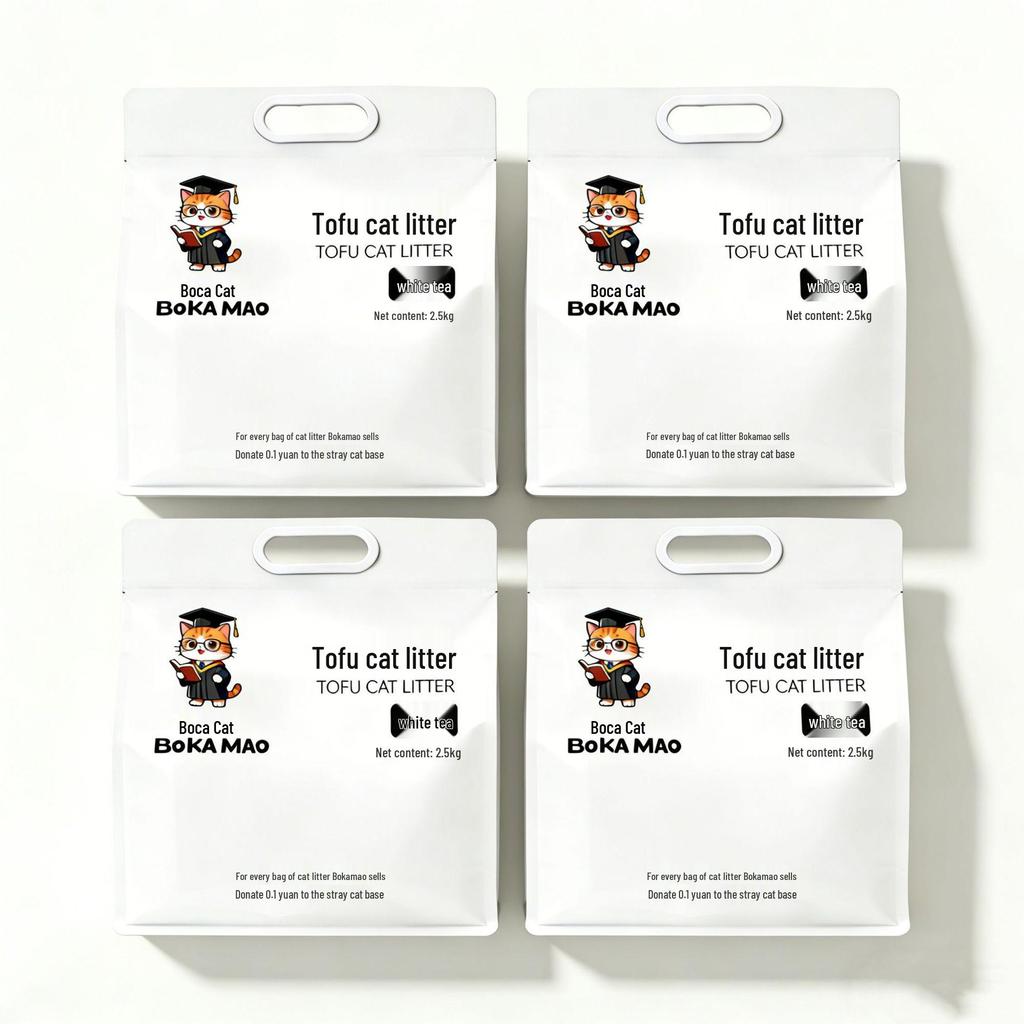 Boca Cat White Tea Scent Clumping Flushable Dust-Free Tofu Litter