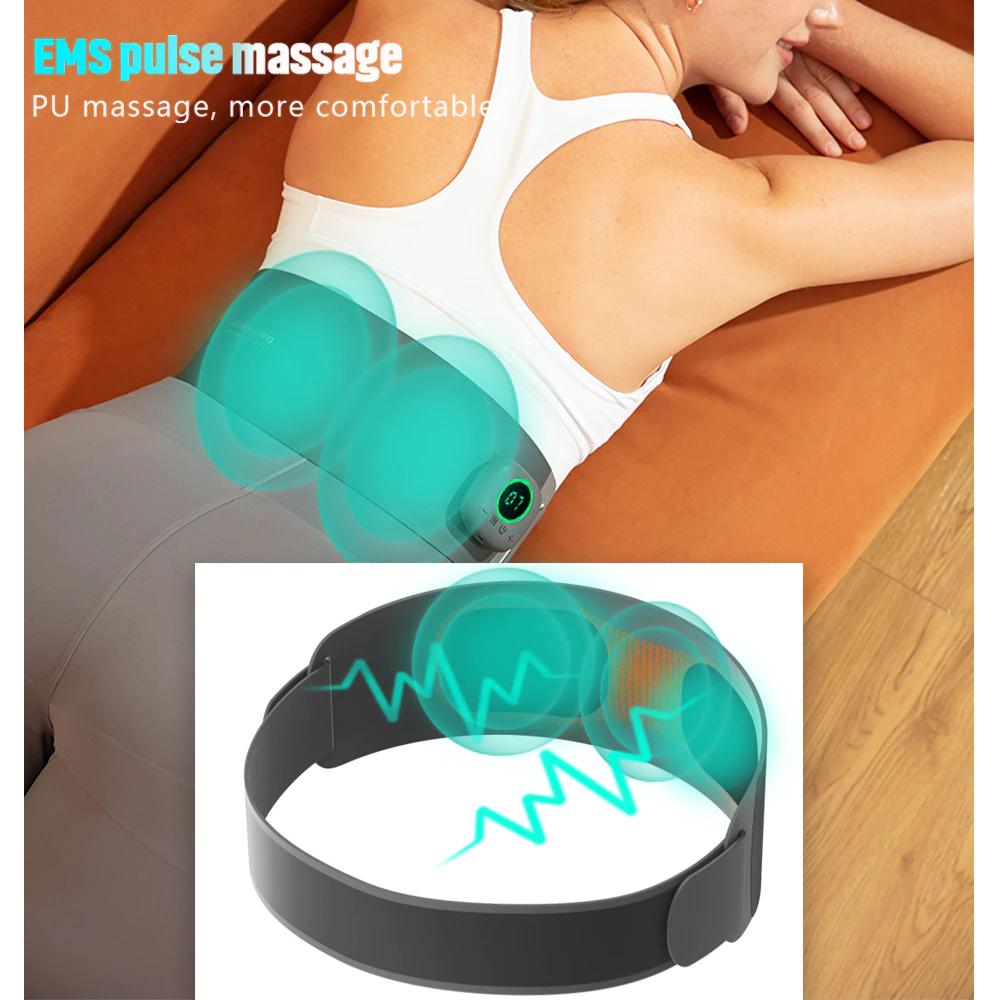 Pad de încălzire pentru perioada menstruală centură caldă centură de masaj fierbinte ameliorează durerile menstruale cracker de spate targă EMS stimulator muscular
