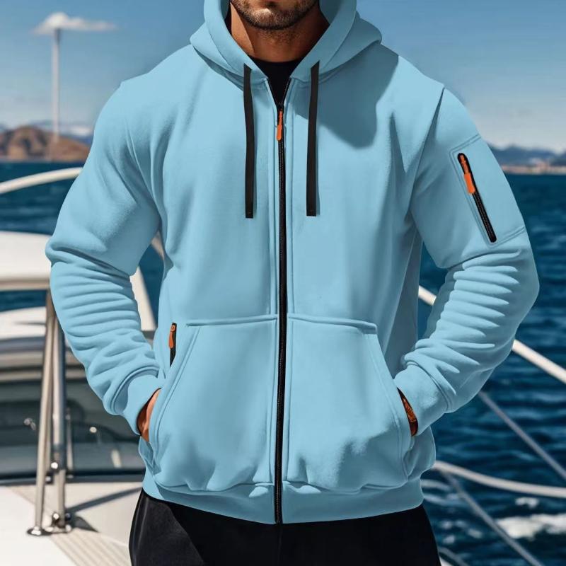 Fashion Casual Autumn and Winter Hat Sweater Zipper Long Sleeve Men's and Women's Same Style Sweatshirt Running Training Outdoor Warm Fitness Jacket