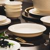 Pure White Bone China Irregular Embossed Floral Anti-scalding Tableware Set