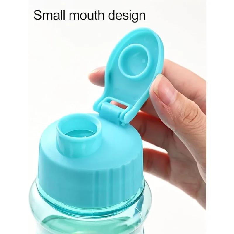 3Pcs Large-capacity Sports Water Bottle 650ml Color Transparent PET Cold Water Cup Space Water Bottle Advertising Plastic Cup