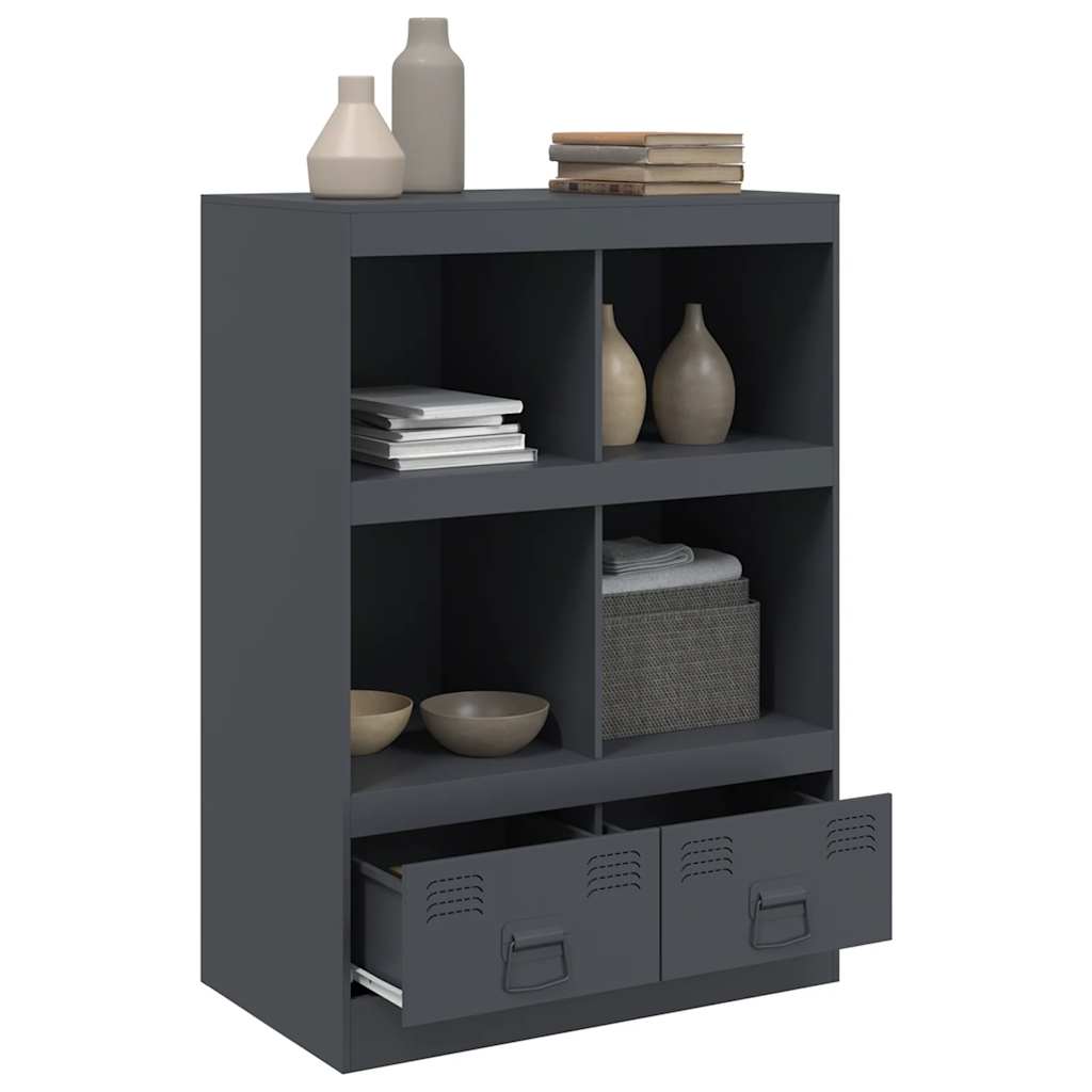 Vidaxl Szafka, Antracytowa, 67X39X95 Cm, Stal
