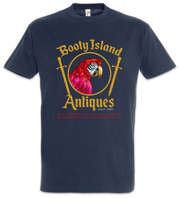 T-Shirt Booty Island Antiques Il Gioco Simbolo Segreto della Scimmia Logo dell'Isola Orientale