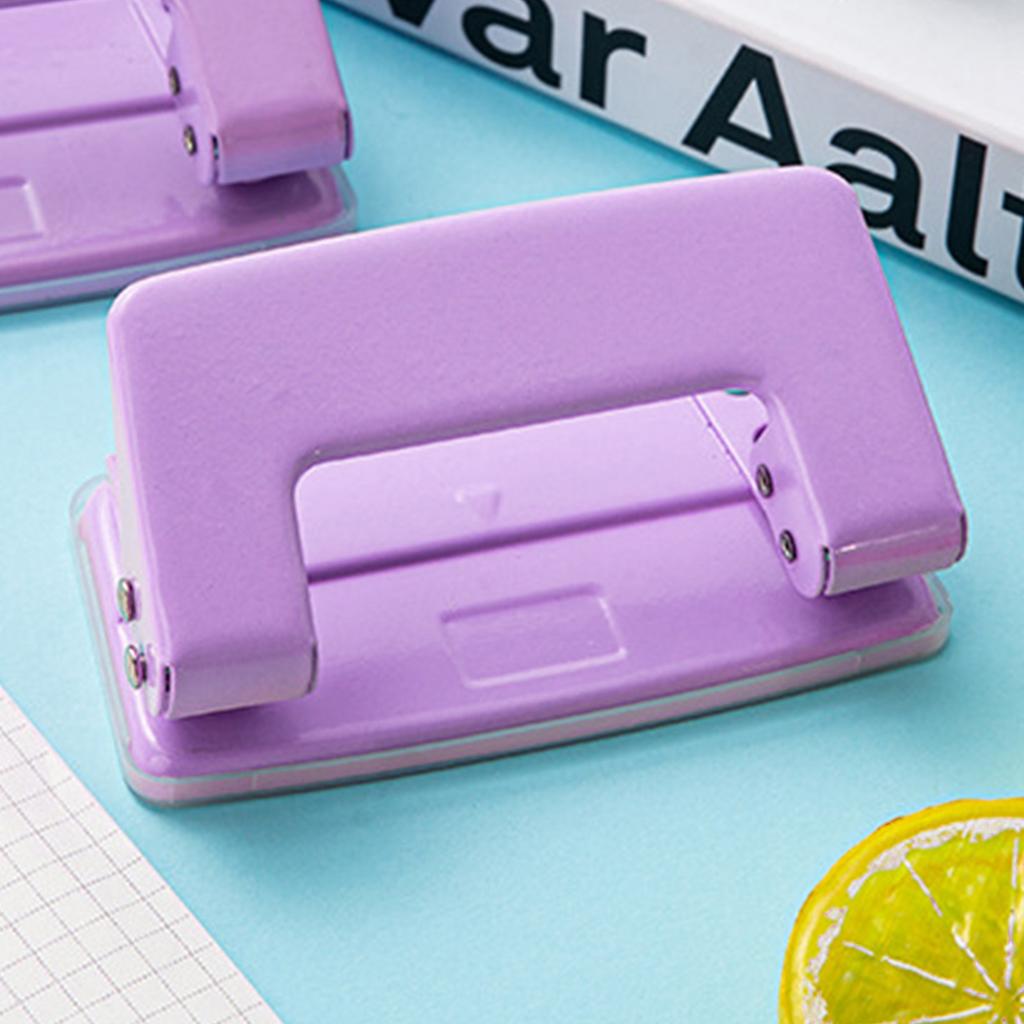 Double Hole Punch 6mm Hole Spacing 2 Hole Paper Puncher Desktop Paper Punching Tool for 1mm Thick Paper