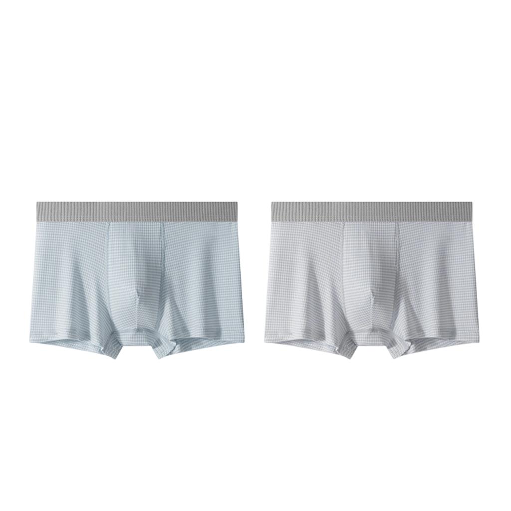 Men's Boxer Briefs Set of Two Lightweight Breathable Underwear Soft Fabric Stretch Fit Comfortable Waistband