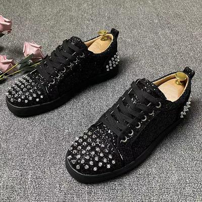 Fashion Men's Luxury Fashion Rivets Shoes Lace-up Derby Flats Shoe Punk Hip Hop Dress  Designer Personality Sneakers Trend Footwear