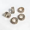 6 Pezzi Fermagli Rotondi Mini da Donna con Strass Lucidi Cristallo Metallo Morsetto per Capelli