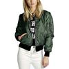 Frauen Mantel Herbst Winter Jacke Einfarbig Mode Zip Jacke Baseball Jacke